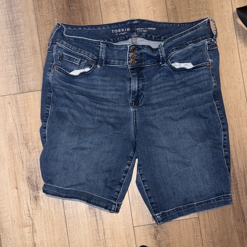 Torrid Dark Blue Denim Shorts